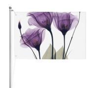 Fleurs d'espoir violet lavande,Drapeau de jardin, bannière décorative, drapeau double face, 2 x 3 pieds, pour extérieur et intérieur