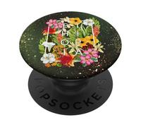 Fleurs d'Ethiopie l'art des Mots - Fierté Éthiopienne PopSockets PopGrip Adhésif