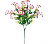 Fleurs d'eucalyptus artificielles en soie résistante aux UV Blanc rose 36 | Design eucalyptus réaliste, accents de gloire du matin, esthétique naturelle, longueur 36 cm, teintes rouge violet foncé