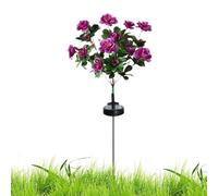 Fleurs d'extérieur pour cimetière, décoration florale commémorative pour pelouse et jardin - avec 56 LED multicolores fleurs commémoratives pour tombe | Convient pour jardin, patio, cour, intérieur