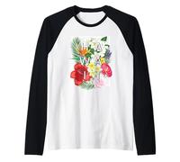 Fleurs d'Hawaï l'art des Mots - Fierté Hawaïenne Manche Raglan