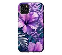 Fleurs d'hibiscus avec Ombres Tropicales Coque pour iPhone 11 Pro Max