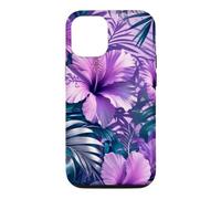 Fleurs d'hibiscus avec Ombres Tropicales Coque pour iPhone 12/12 Pro