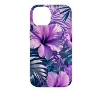 Fleurs d'hibiscus avec Ombres Tropicales Coque pour iPhone 14