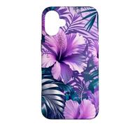 Fleurs d'hibiscus avec Ombres Tropicales Coque pour iPhone 16 Plus