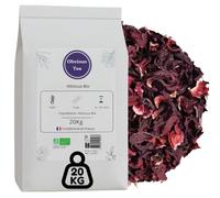 Fleurs d'Hibiscus Bio Entières et Coupées - Infusion Nature en Vrac, 100% Naturel, Sans OGM, Agriculture Biologique - Idéal pour Bissap - Fabrication Française - Sachet 20 kg (10000 Tasses)