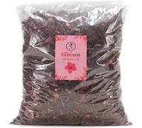 Fleurs d'hibiscus entières 1000 g - Hibiscus Premium (Hibiscus sabdariffa) pour infusion et boisson fraîche, naturel et sans additifs - La Herbera
