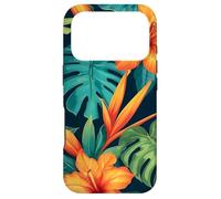 Fleurs d'hibiscus, Feuilles de Palmier et Feuille de Monstera Flore hawaïenne Coque pour iPhone 17 Pro