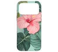Fleurs d'hibiscus hawaïennes et Feuilles de Palmier, Motif Tropical Coque pour iPhone 17 Pro Max