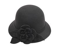 - Fleurs d'hiver pour femme, haut rond, décontracté, casquette de base, chapeau de pêche melon moderne, Noir , M