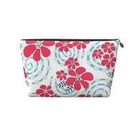 Fleurs d'hiver Rouges et Bleues, Trousse de Toilette Trousse de Maquillage Sac à cosmétiques Trousse de Toilette de Voyage Portable