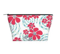 Fleurs d'hiver Rouges et Bleues, Trousse de Toilette Trousse de Maquillage Sac à cosmétiques Trousse de Toilette de Voyage Portable