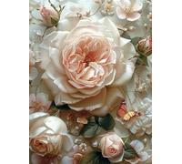 Fleurs Diamond Painting Adulte Paysage Diamond Painting, 5D DIY Diamant Art Set, Loisirs Créatifs Adultes Kit, Cristal Art Point de Croix Kit Peinture, Cheerful Painting Enfant, Cadeau Femme -TL9HP