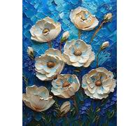 Fleurs Diamond Painting Adulte Paysage Diamond Painting, 5D DIY Diamant Art Set, Loisirs Créatifs Adultes Kit, Cristal Art Point de Croix Kit Peinture, Cheerful Painting Enfant, Cadeau Femme -TL3Y5