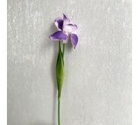Fleurs d'iris artificielles colorées en soie pour décoration de maison et de mariage, couleurs vives, aspect réaliste (violet)