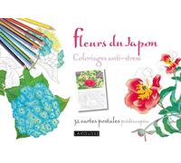 Fleurs du Japon coloriages anti-stress 32 cartes postales