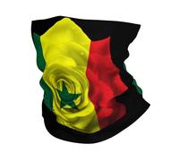 Fleurs du Sénégal Drapeau Sénégalais Femme Homme Foulard Léger Cache Cou Élastique Bandeau pour Cyclisme Randonnée Vélo Moto