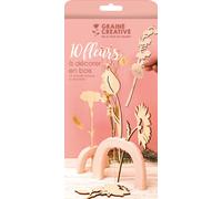 Fleurs En Bois Contreplaqué 24 Cm 10 Pièces