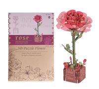 Fleurs En Bois: Modèle De Conception 3D Dahlia En Couches, Artisanat Créatif Pour Les Adultes Pour La Relaxation, Le Stress Et La Concentration | Oeuvre D'art Décorative De Ma