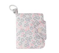 Fleurs en coton doux / lapin imprimé petit portefeuille pratique porte-monnaie sac à clés câble pour les amateurs de mode, Multicolore