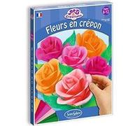 Fleurs en crepon Roses G