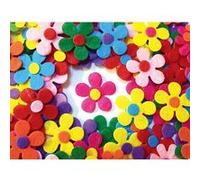 Fleurs en feutre colorées, lot de 100 Eduplay
