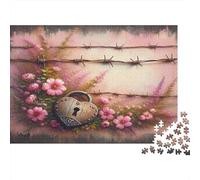 Fleurs en Fil de Fer barbelé Puzzle 1000 Pièces Papier recyclé pour Adultes Puzzle pour Adultes Jeu Familial Amusant Cadeau et activité Amusant pour la Maison Excellente idée Cadeau 70x50cm/1000pcs