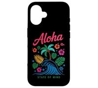 Fleurs en forme de palmier Aloha State Of Mind Coque pour iPhone 16