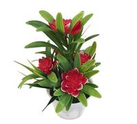 Fleurs en pot artificielles - Fauté en tissu de soie, fleurs, décoratives réalistes | Taille compacte sans arrangement réaliste avec des couleurs vibrantes, pièce maîtresse de table pour le sa