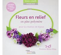 Fleurs en relief en pâte polymère pour la création de bijoux