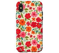 Fleurs esthétiques Florales Vintage bohème Girly été Printemps Coque pour iPhone X/XS