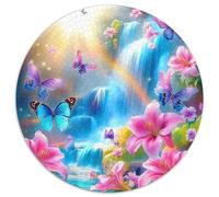Fleurs et Arbres 1000 Pièces Puzzle Rond Puzzles Classiques Créatif - Jeu Éducatif Pièces Parfaitement Assorties Puzzle Rond pour Enfants, Intéressants Cadeau Unique 1000pcs (67.5x67.5cm)