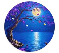 Fleurs et Arbres 1000 Pièces Puzzle Rond Puzzles Classiques Créatif - Jeu Éducatif Pièces Parfaitement Assorties Puzzle Rond pour Enfants, Intéressants Cadeau Unique 1000pcs (67.5x67.5cm)