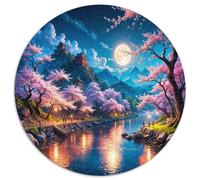 Fleurs et Arbres 1000 Pièces Puzzle Rond Puzzles Classiques Décompression Jeu D'Intelligence Activité Familiale Puzzle Adulte Intéressants Cadeau Unique 1000pcs (67.5x67.5cm)