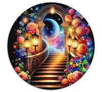 Fleurs et Arbres 1000 Pièces Puzzle Rond Puzzles Classiques Tableau romantique Puzzle Circulaire Créatif - Jeu Éducatif Pièces Parfaitement Assorties Intéressants Cadeau Unique 1000pcs (67.5x67.5cm)