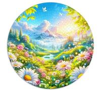Fleurs et Arbres 1000 Pièces Puzzle Rond Puzzles Classiques Tableau romantique Puzzle Circulaire Créatif - Jeu Éducatif Pièces Parfaitement Assorties Intéressants Cadeau Unique 1000pcs (67.5x67.5cm)