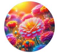 Fleurs et Arbres 1000 Pièces Puzzle Rond Puzzles Classiques Tableau Romantique Puzzle Rond Créatif - Jeu Éducatif Pièces Parfaitement Assorties Intéressants Cadeau Unique 1000pcs (67.5x67.5cm)