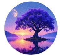 Fleurs et Arbres 1000 Pièces Puzzle Rond Puzzles Classiques Tableau Romantique Puzzle Rond Créatif - Jeu Éducatif Activité Familiale Puzzle Adulte Intéressants Cadeau Unique 1000pcs (67.5x67.5cm)