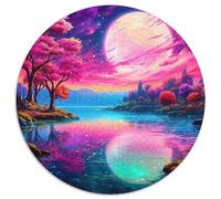 Fleurs et Arbres 1000 Pièces Puzzle Rond Puzzles Classiques Tableau Romantique Puzzle Rond Créatif - Jeu Éducatif Pièces Parfaitement Assorties Ami Intéressants Cadeau Unique 1000pcs (67.5x67.5cm)