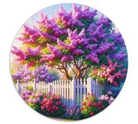 ·Fleurs et Arbres 1000 Pièces Puzzle Rond Puzzles Classiques Tableau Romantique Puzzle Ronds Créatif - Jeu Éducatif Activité Familiale Intéressants Cadeau Unique 1000pcs (67.5x67.5cm)