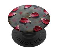 Fleurs et pétales cramoisis - Motif élégant sans Couture PopSockets PopGrip Adhésif