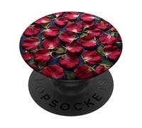 Fleurs et pétales cramoisis - Motif élégant sans Couture PopSockets PopGrip Adhésif