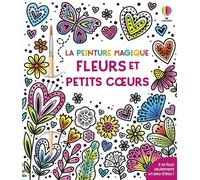 Fleurs et petits coeurs - La peinture magique - dès 5 ans + pinceau - Abigail Wheatley - Usborne - Boîte ou accessoire - Livre-jeu