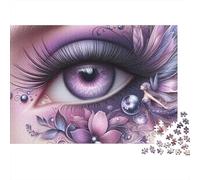 Fleurs et Yeux 1000 Pièces Oeil fée Puzzle pour Adultes Qualité Premium Anti-Stress Stimuler l'esprit pour Débutants pour Collectionner 38x26cm/1000pcs
