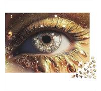 Fleurs et Yeux 1000 Pièces Oeil Or Puzzle pour Adultes Qualité Premium Anti-Stress Stimuler l'esprit pour Débutants pour Collectionner 52x38cm/1000pcs