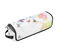 Fleurs Fée Fille Papillon Outil De Coiffure Sac avec Tapis Résistant À La Chaleur Portable Outil De Cheveux Organisateur Sac Pour Fer À Friser, Lisseurs, Brosses, Pinces Et Cravates