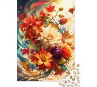Fleurs Feuilles Pétales 1000pcs Mini Puzzle pour Famille Difficile