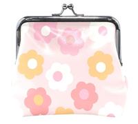 Fleurs Fleurs Rose Personnalisé Mignon Portefeuille Pochette Cuir Boucle Baiser Serrure Petit Changement Portefeuille, Fleurs Fleurs Rose 2, Classique, Fleurs Fleurs Rose 2, Classique