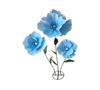 Fleurs géantes pour décoration de mariage avec socle pour fête d'anniversaire Bleu Hauteur totale 160 cm