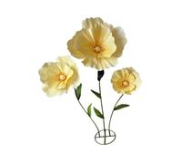 Fleurs géantes pour décoration de mariage avec socle pour fête d'anniversaire Jaune clair Hauteur totale 160 cm